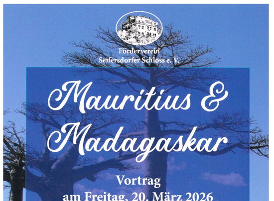 Plakat zum Reise-Vortrag von Michael Lory am 20.03.2026, 19 Uhr, im Kirchgemeindehaus Seifersdorf