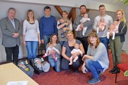 Babyempfang am 06.03.2019 in der Gemeinde Wachau mit zwei Zwillingspaaren