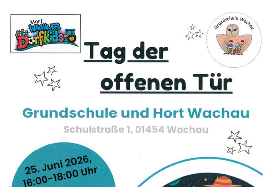 Tag der offenen Tür am 25.06.2026, 16 Uhr, in der Grundschule Wachau
