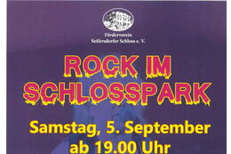 Einladung zu "Rock im Schlosspark" am 05.09.2026 ab 19 Uhr im Schlosspark Seifersdorf