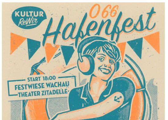 Einladung zum Hafenfest am 13.06.2026 im KulturReWIR, Hauptstraße 66 in Wachau, vorher ab 18 Uhr Puppentheater auf der Festwiese am Wachauer Park